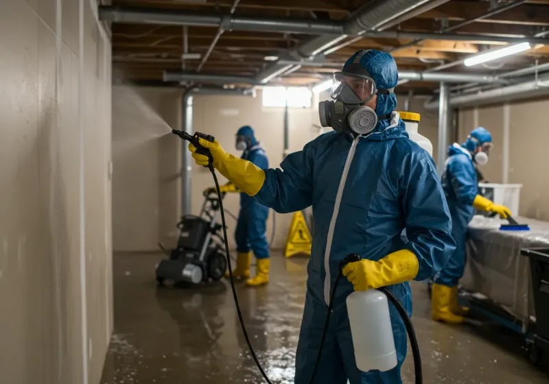 Basement Sanitization and Antimicrobial Treatment process in Biggs, CA