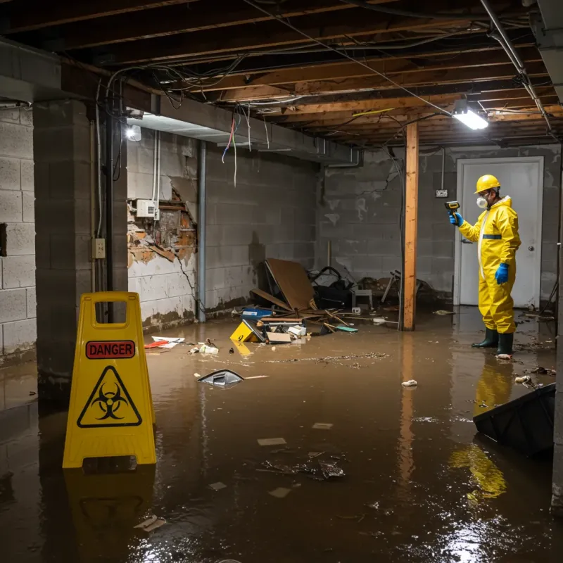 Flooded Basement Electrical Hazard in Biggs, CA Property